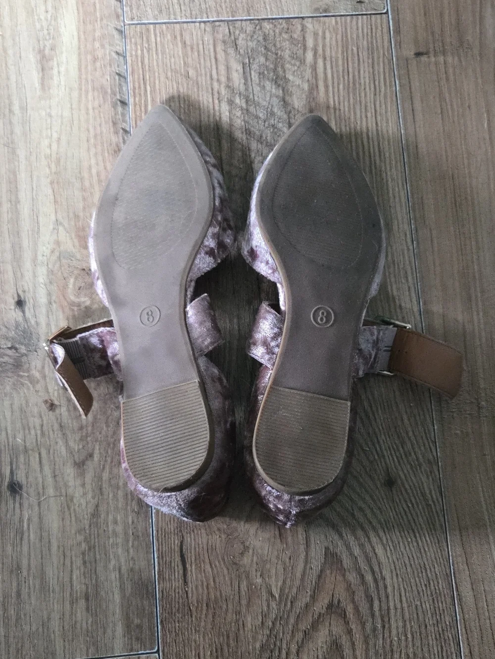 Mossimo Supply Co. | Crushed Velvet Mary Jane Flats in Dusty Pink